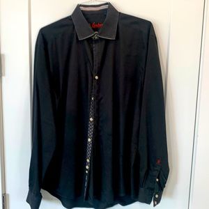 Robert Graham Long Sleeve Shirt, Black,XL